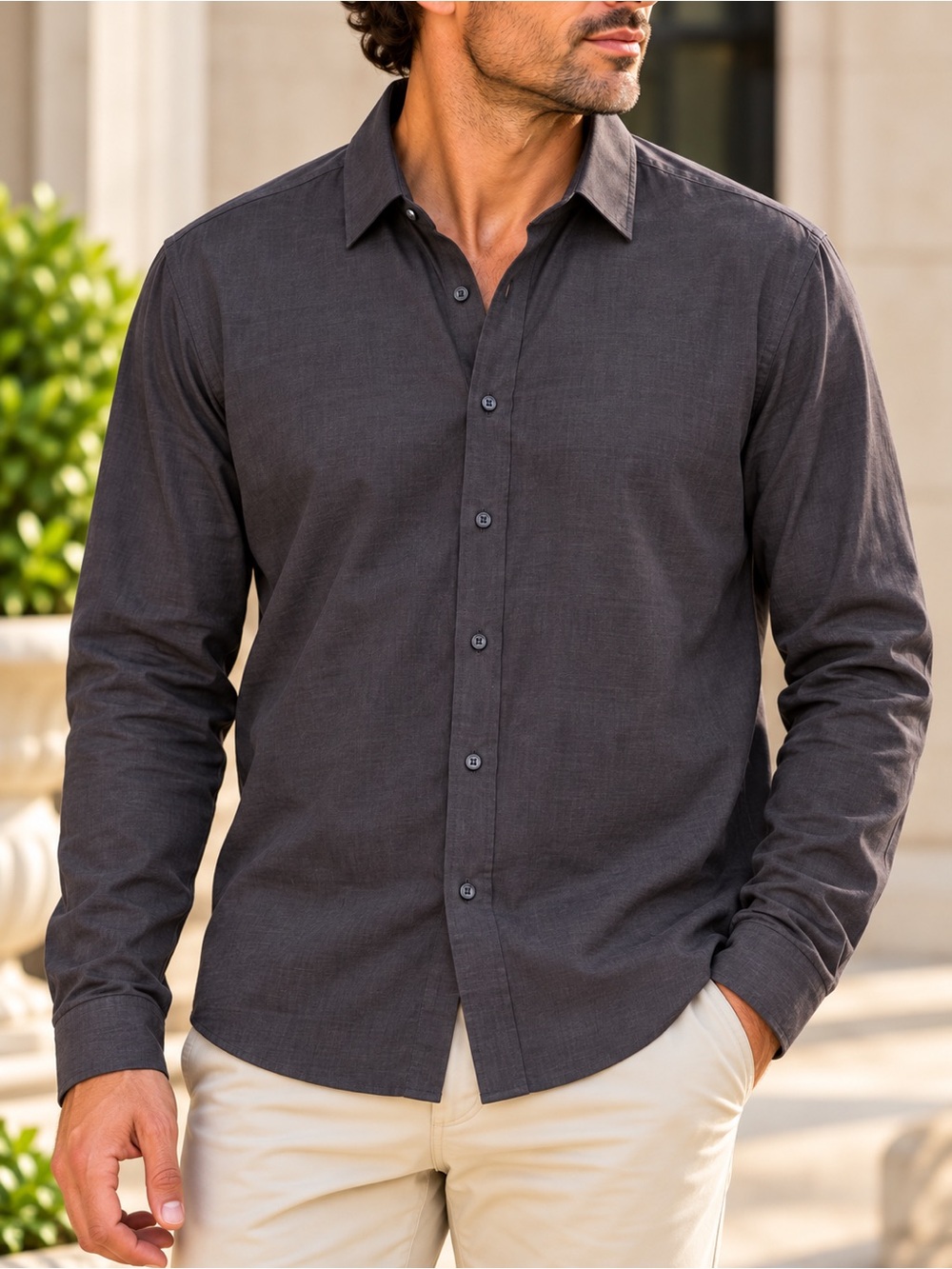 UNTUCKit Black Stone Wrinkle Free Button Down Shirt XXL Regular Fit #792
